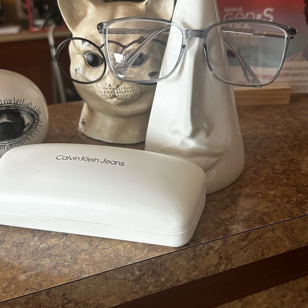 Calvin Klein Jeans Men’s Clear Transparent Frame Glasses